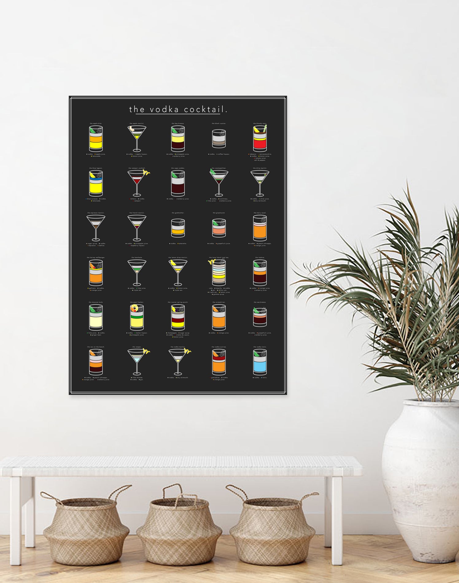 The Vodka Cocktail by Finlay McNevin on GIANT ART - black typography