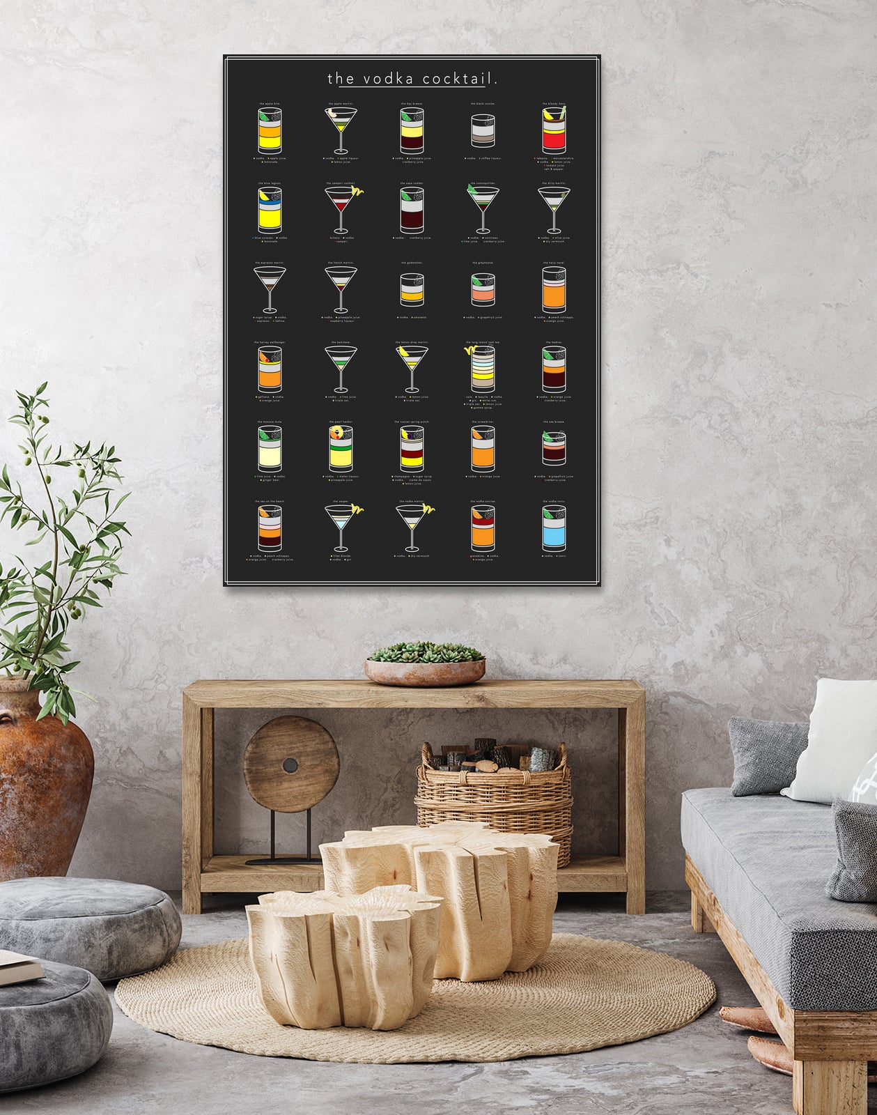 The Vodka Cocktail by Finlay McNevin on GIANT ART - black typography