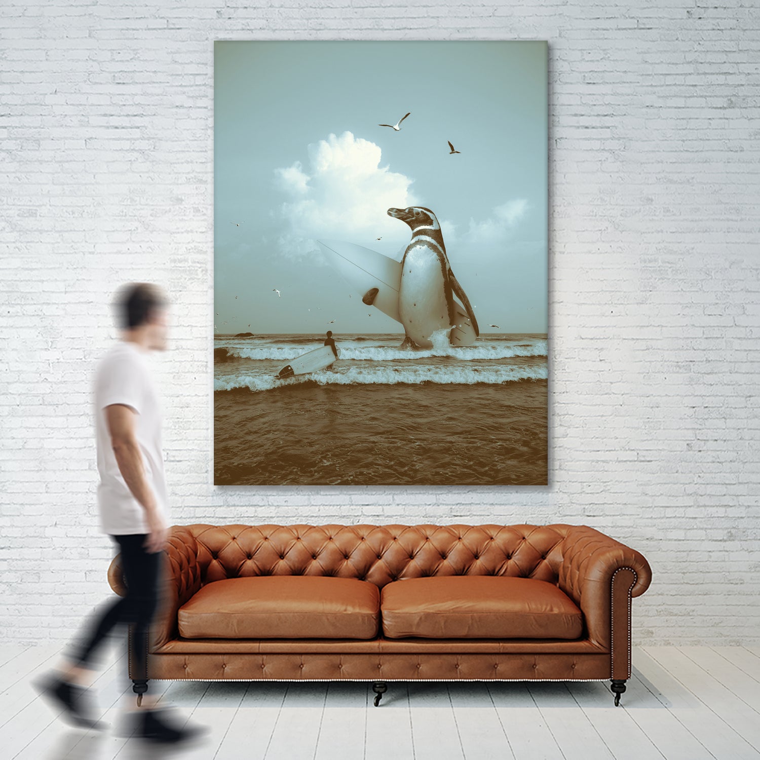 surf's up II by Soaring Anchor on GIANT ART - gray photo manipulation