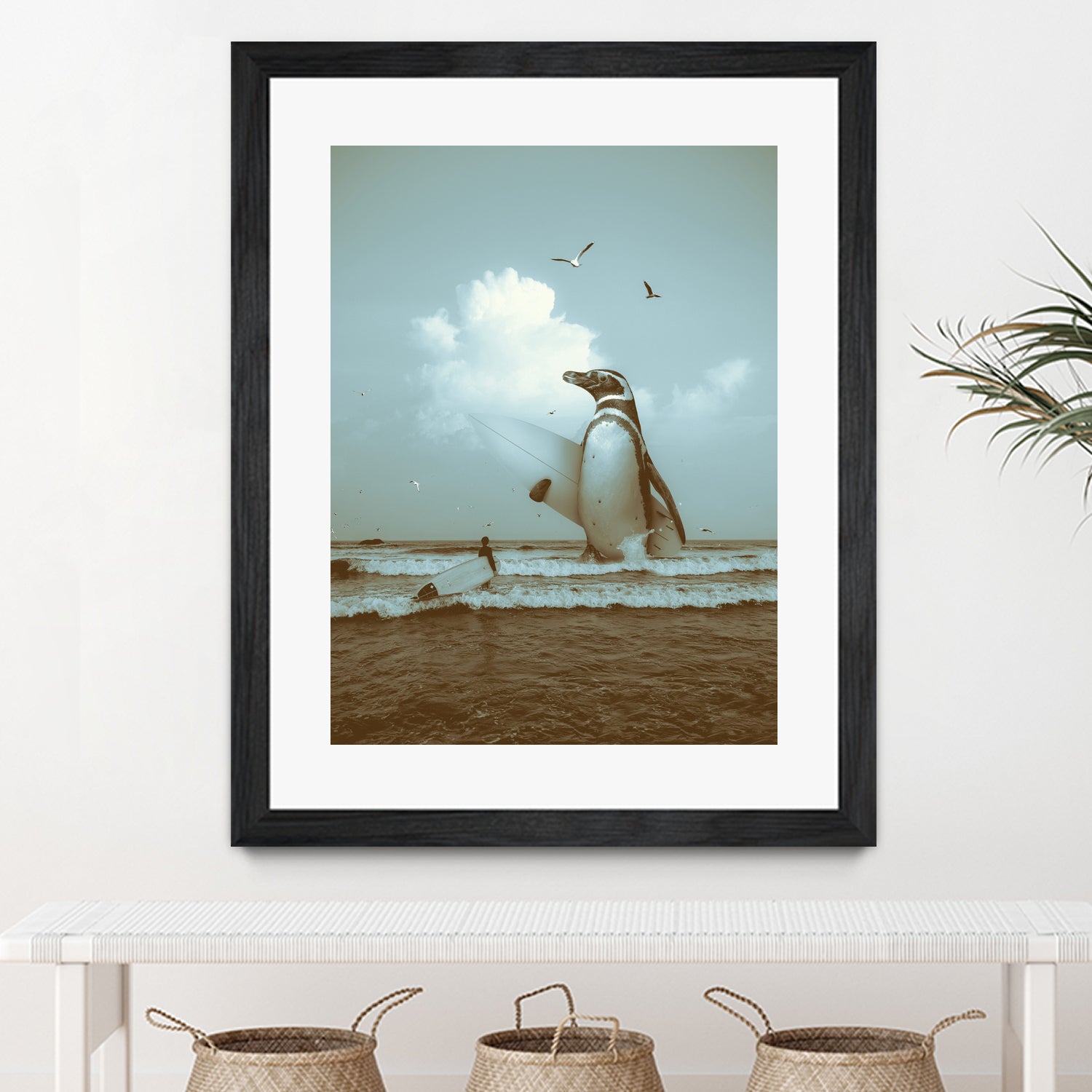 surf's up II by Soaring Anchor on GIANT ART - gray photo manipulation