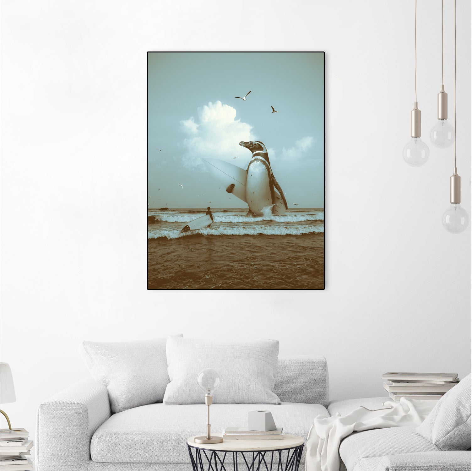 surf's up II by Soaring Anchor on GIANT ART - gray photo manipulation