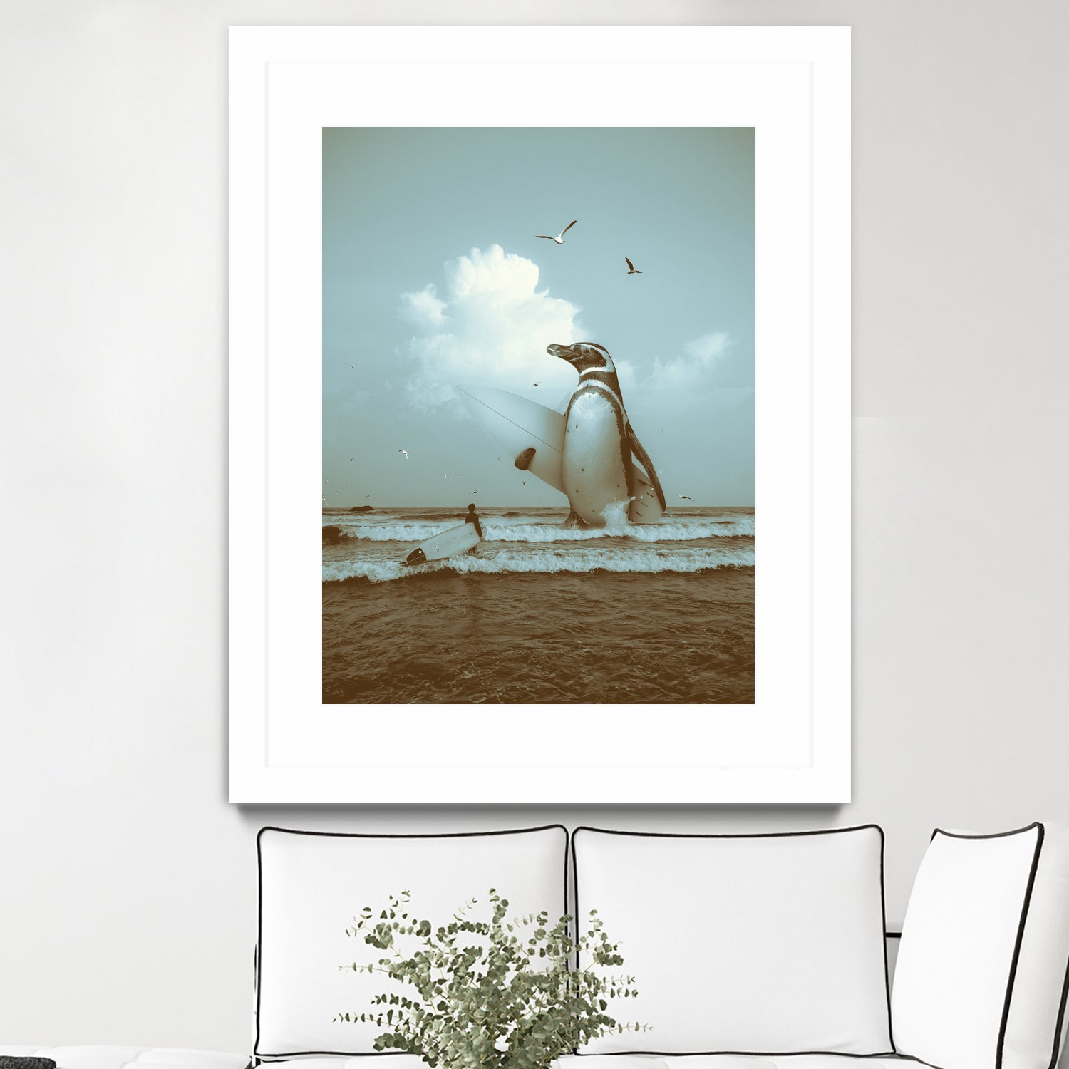 surf's up II by Soaring Anchor on GIANT ART - gray photo manipulation