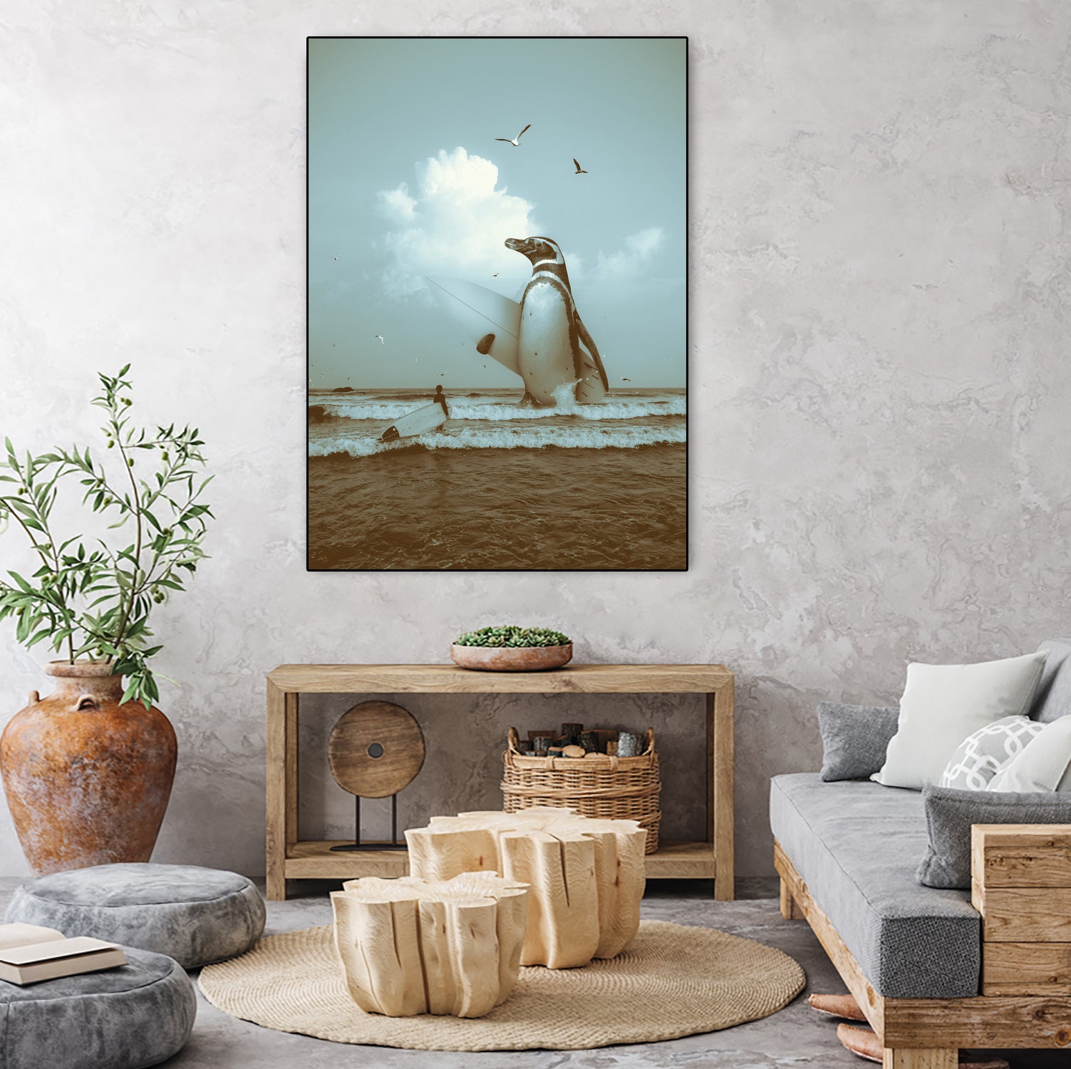 surf's up II by Soaring Anchor on GIANT ART - gray photo manipulation