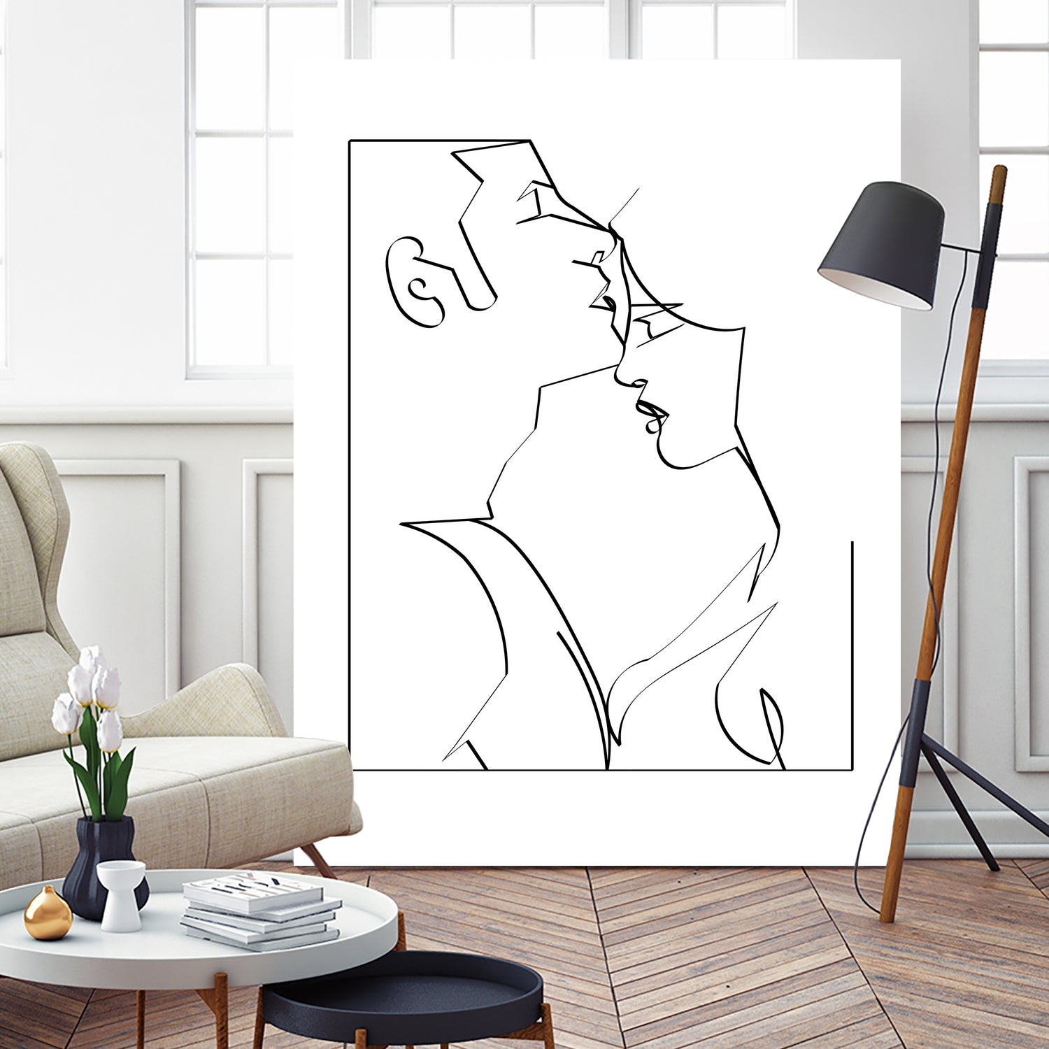 kiss her good night by Kiki Castel on GIANT ART - black digital drawing