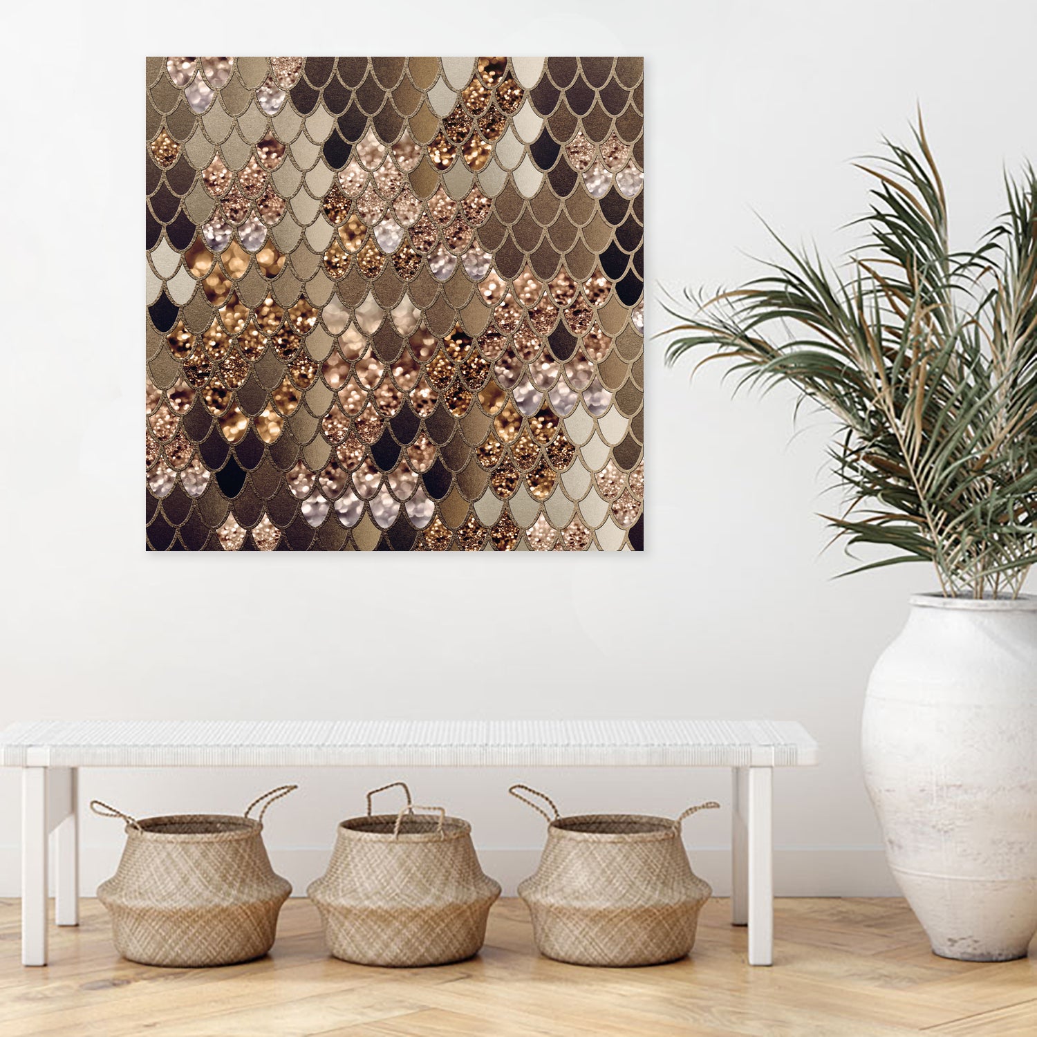 Mermaid Glitter Scales #6 #shiny #decor #art by Anita & Bella Jantz on GIANT ART - brown vector illustration