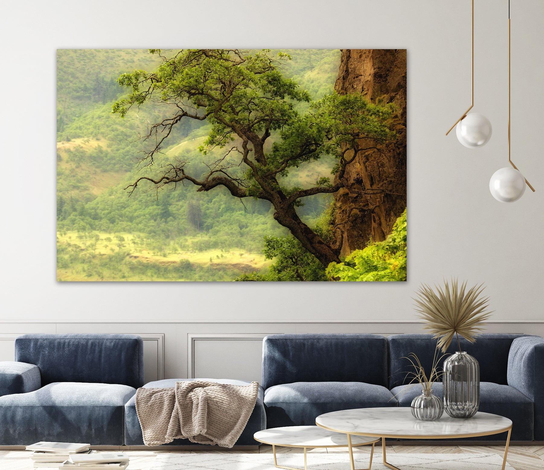 Nature mountain sunrise landscape tree by Retno Asih Mustakimah on GIANT ART - green photo manipulation