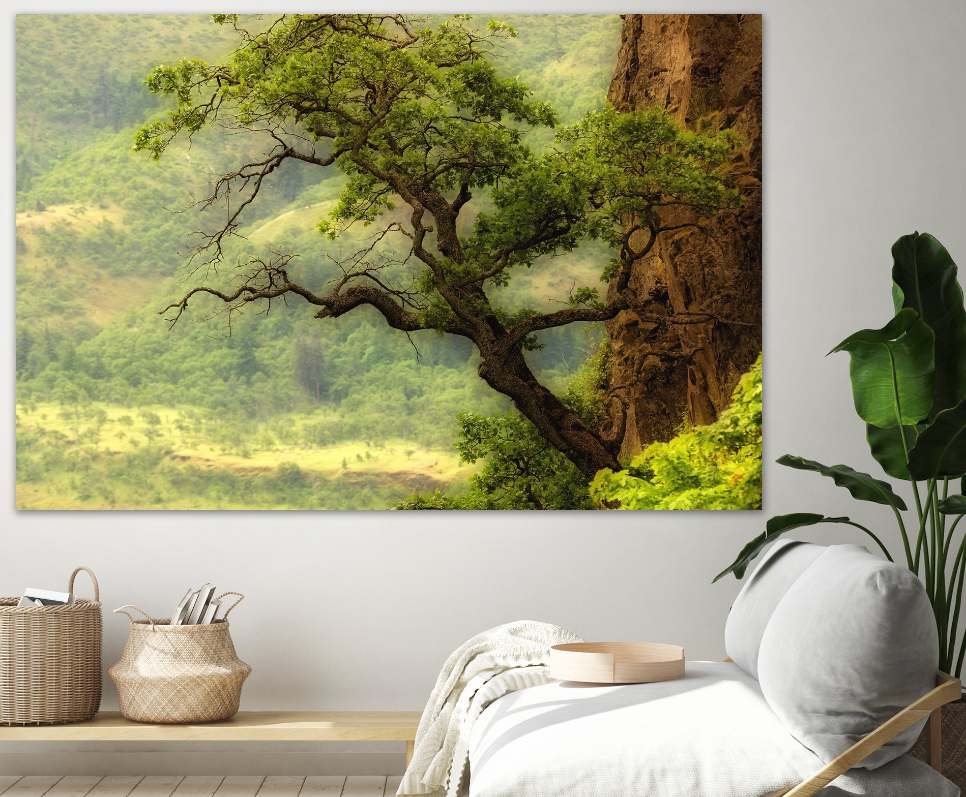 Nature mountain sunrise landscape tree by Retno Asih Mustakimah on GIANT ART - green photo manipulation