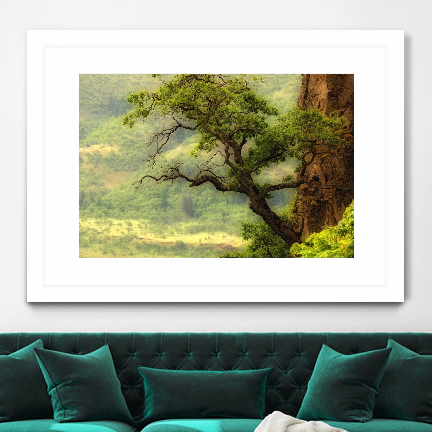 Nature mountain sunrise landscape tree by Retno Asih Mustakimah on GIANT ART - green photo manipulation