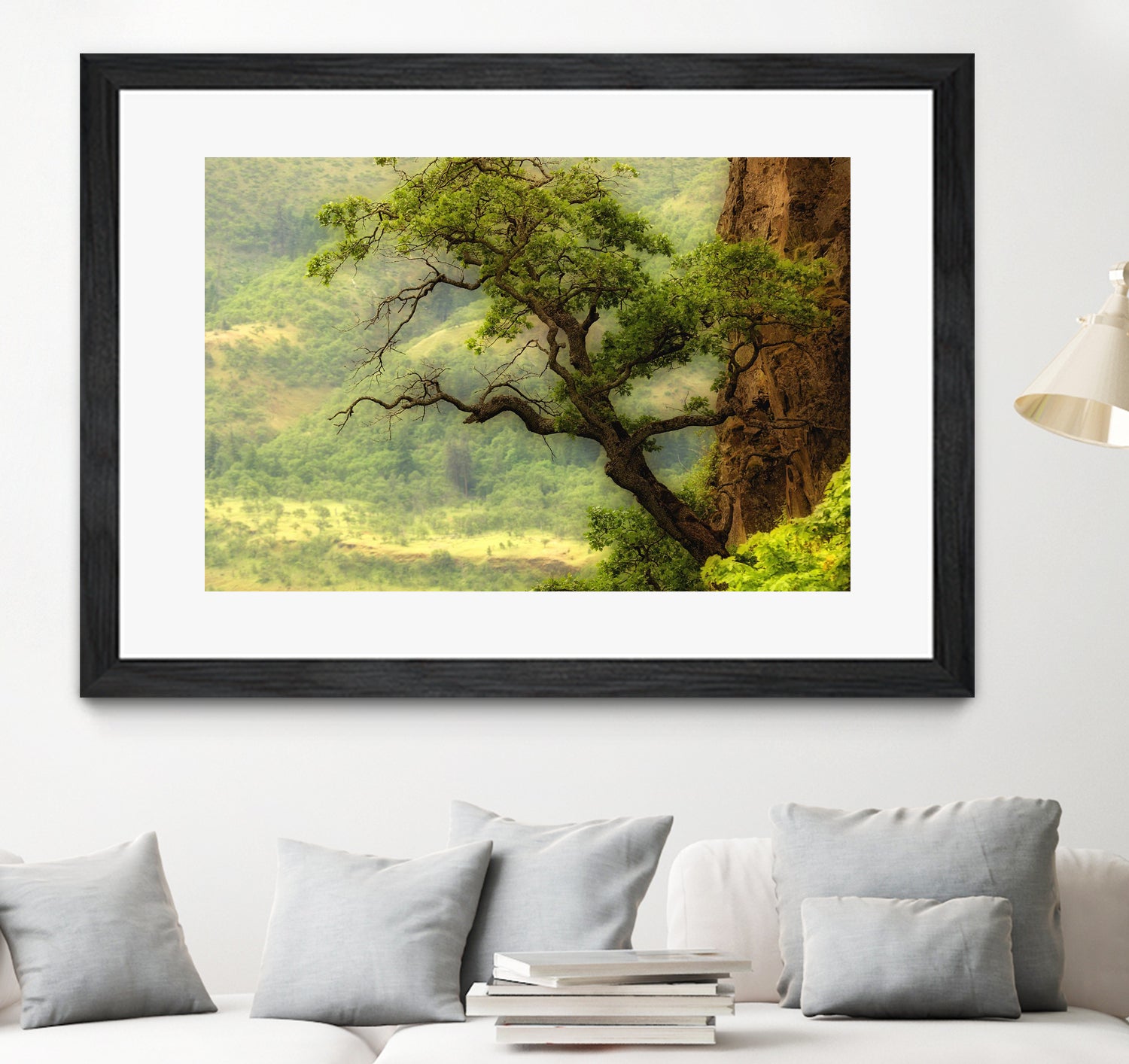 Nature mountain sunrise landscape tree by Retno Asih Mustakimah on GIANT ART - green photo manipulation