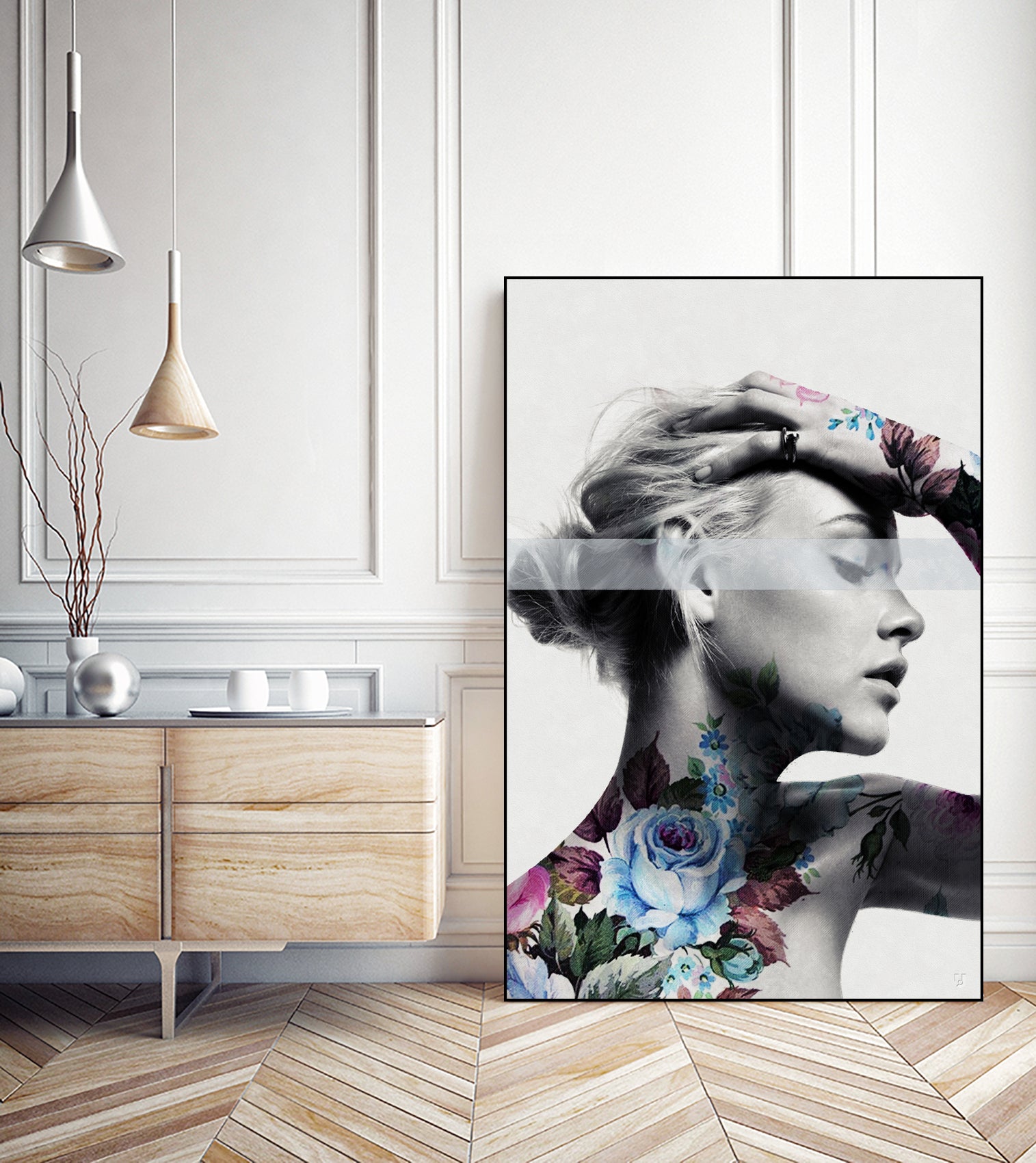 Flower beauty u02 by Menelaos Trompoukis on GIANT ART - white digital painting