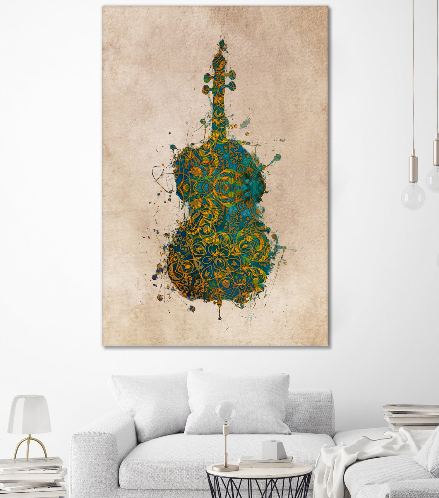 double bass 2 by Justyna Jaszke on GIANT ART - green digital painting