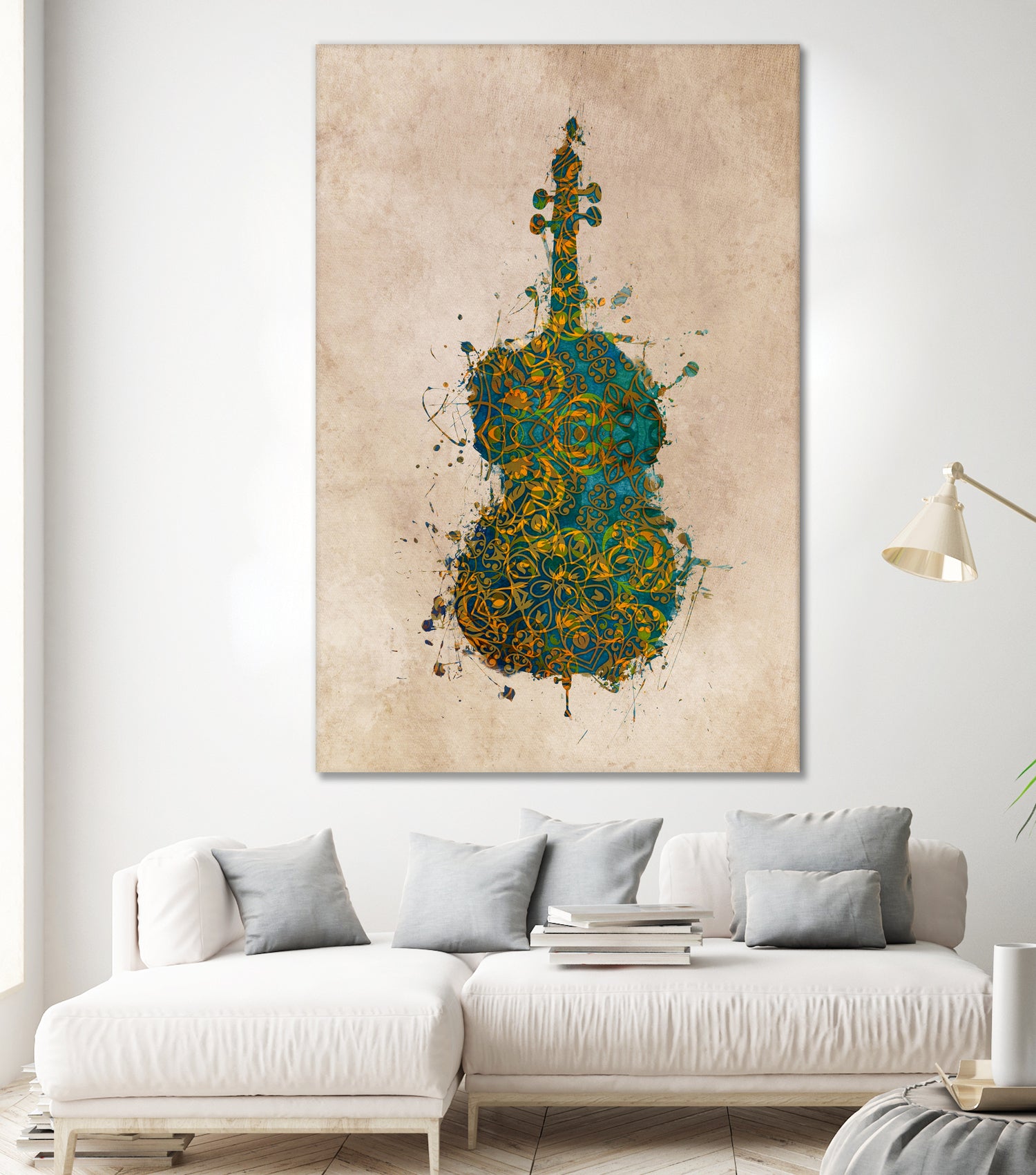 double bass 2 by Justyna Jaszke on GIANT ART - green digital painting