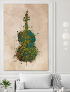 double bass 2 by Justyna Jaszke on GIANT ART - green digital painting