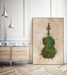 double bass 2 by Justyna Jaszke on GIANT ART - green digital painting