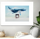 Whale Tails Golden Gate Bridge by David Loblaw on GIANT ART - blue photo manipulation