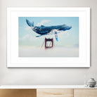 Whale Tails Golden Gate Bridge by David Loblaw on GIANT ART - blue photo manipulation