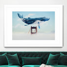 Whale Tails Golden Gate Bridge by David Loblaw on GIANT ART - blue photo manipulation