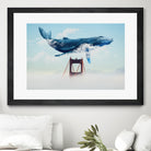 Whale Tails Golden Gate Bridge by David Loblaw on GIANT ART - blue photo manipulation