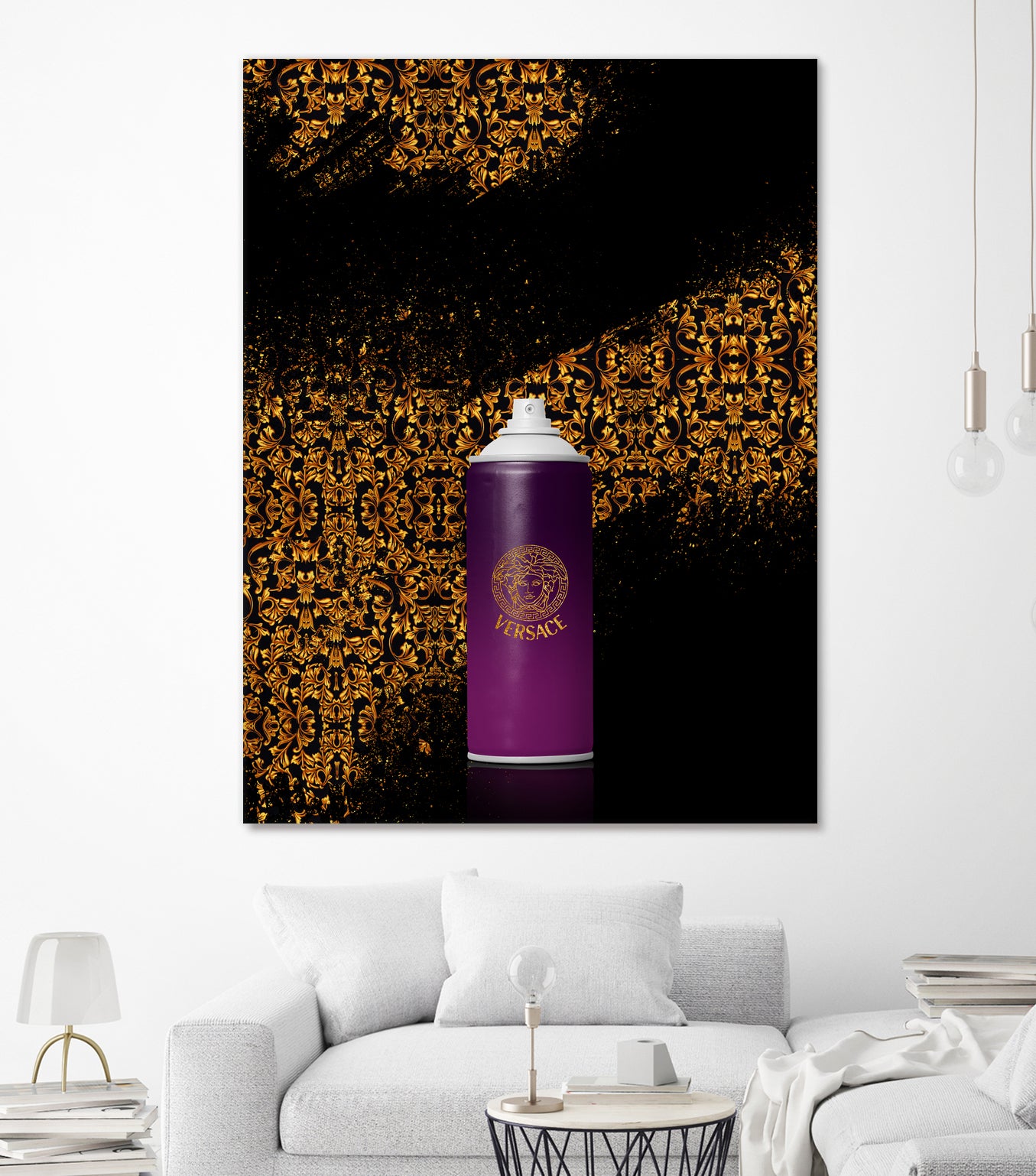 Versace Spray Paint by Alexandre Venancio on GIANT ART - black digital painting