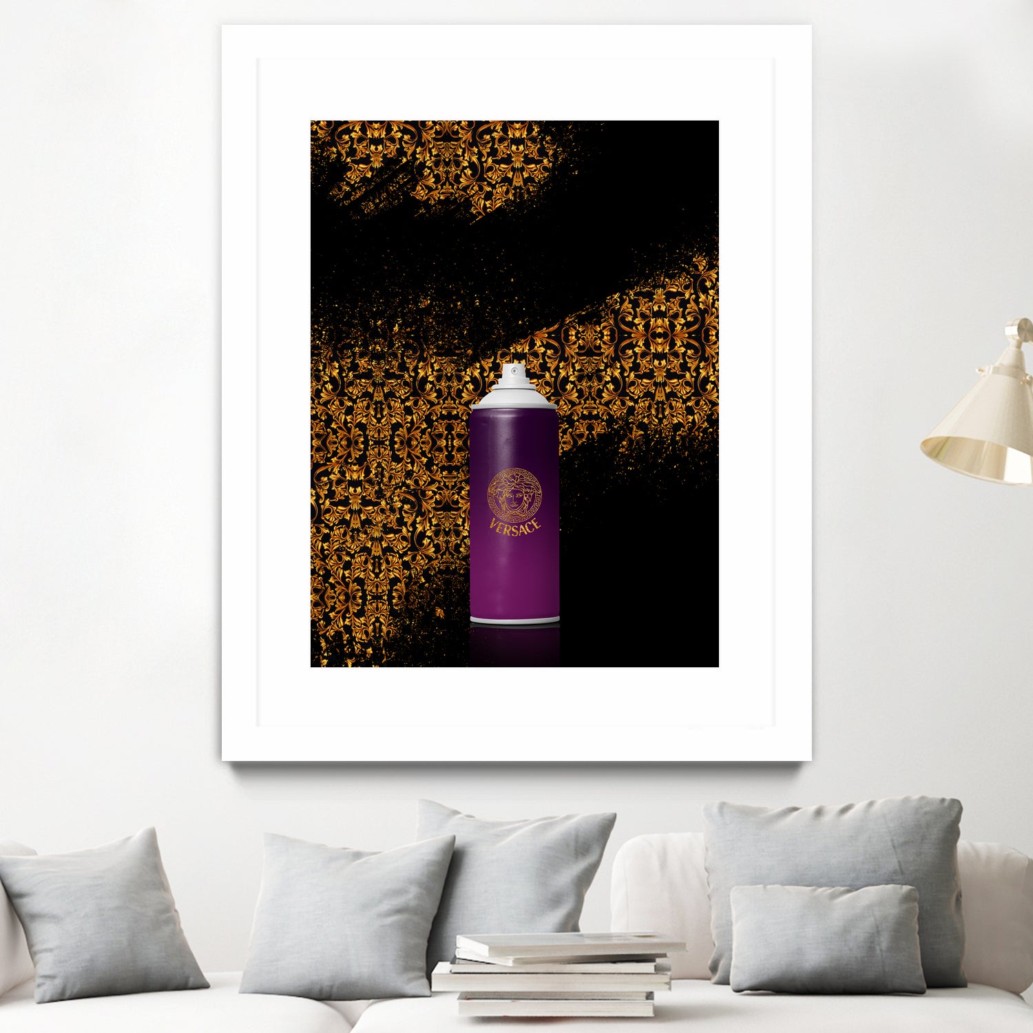 Versace Spray Paint by Alexandre Venancio on GIANT ART - black digital painting