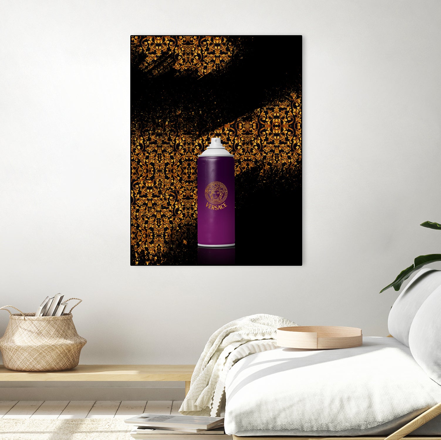 Versace Spray Paint by Alexandre Venancio on GIANT ART - black digital painting