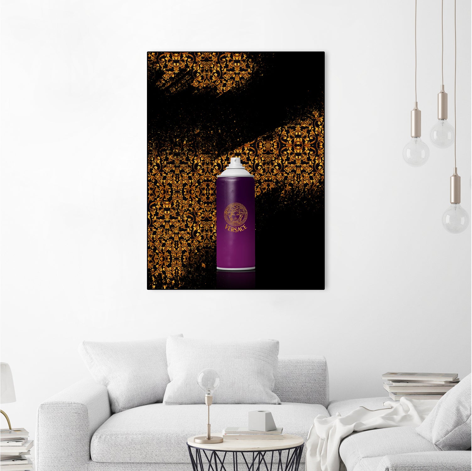 Versace Spray Paint by Alexandre Venancio on GIANT ART - black digital painting