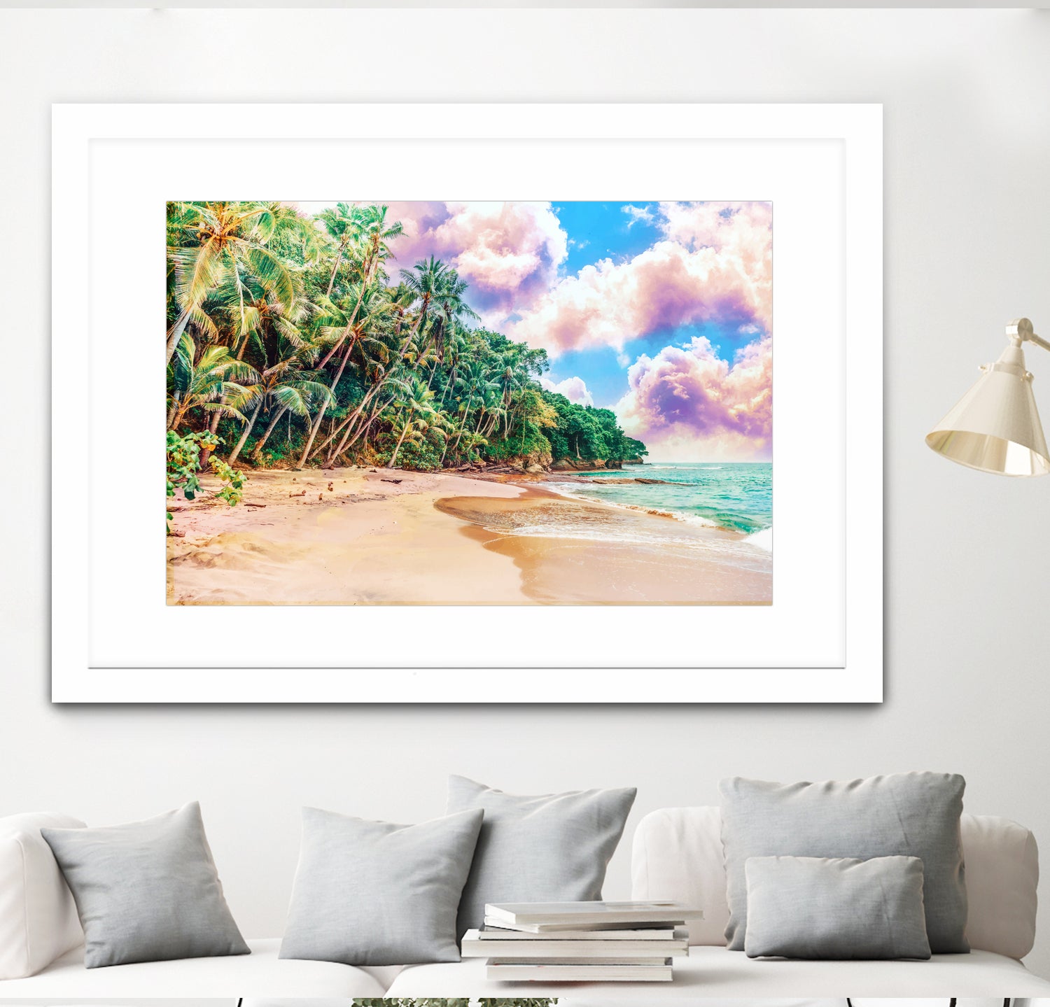 Beach Now by Uma Gokhale on GIANT ART - green photo illustration