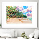 Beach Now by Uma Gokhale on GIANT ART - green photo illustration