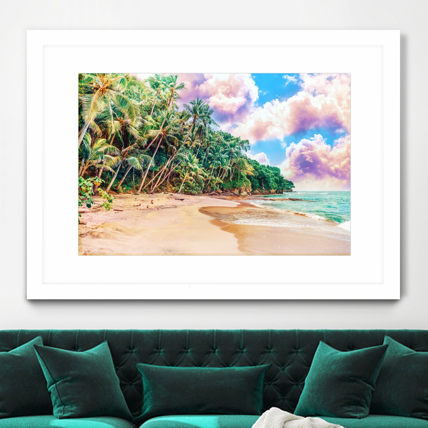 Beach Now by Uma Gokhale on GIANT ART - green photo illustration