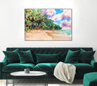 Beach Now by Uma Gokhale on GIANT ART - green photo illustration