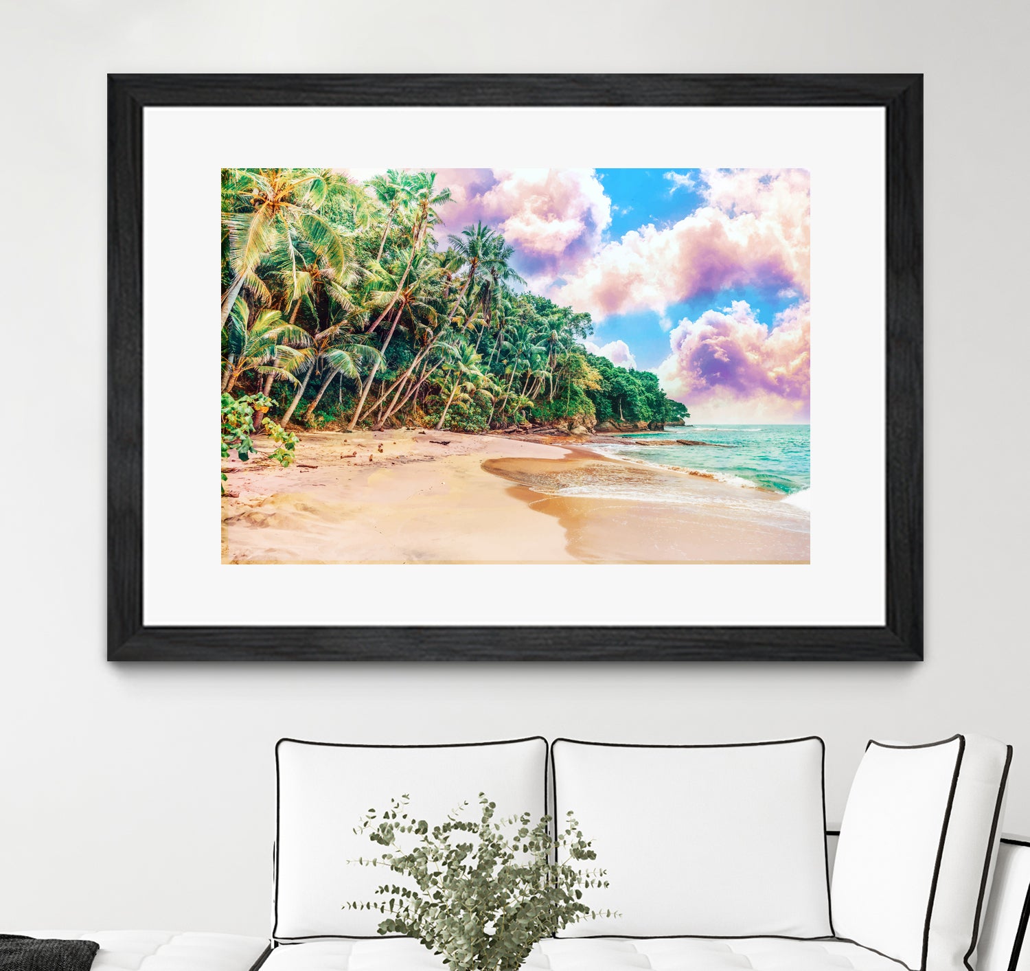 Beach Now by Uma Gokhale on GIANT ART - green photo illustration