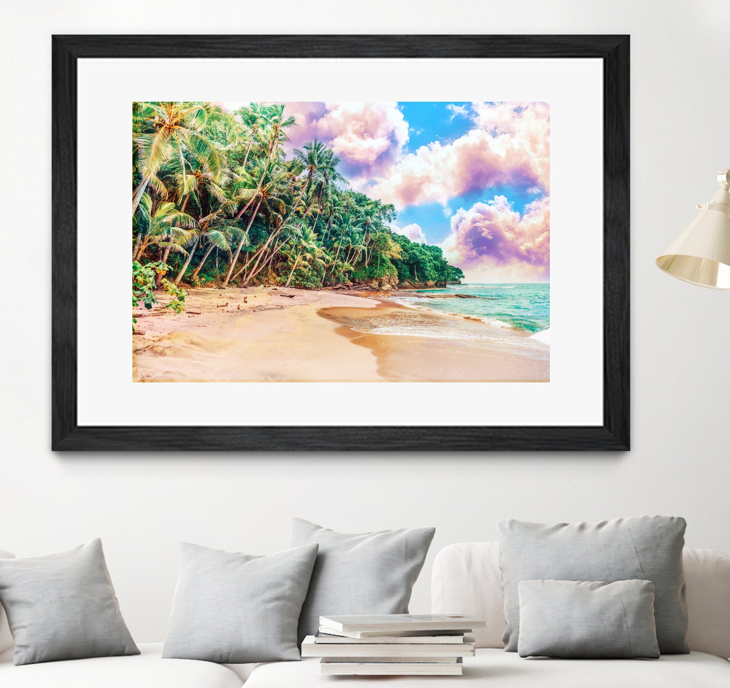 Beach Now by Uma Gokhale on GIANT ART - green photo illustration