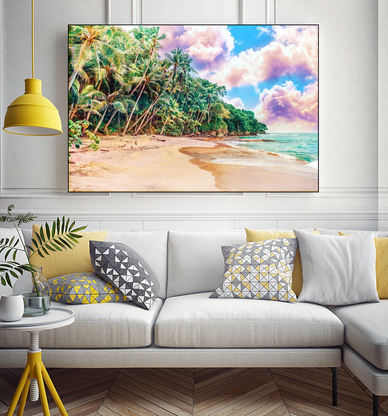 Beach Now by Uma Gokhale on GIANT ART - green photo illustration