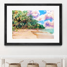 Beach Now by Uma Gokhale on GIANT ART - green photo illustration