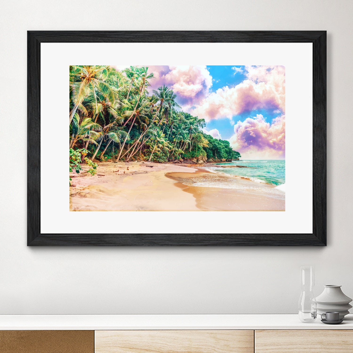 Beach Now by Uma Gokhale on GIANT ART - green photo illustration