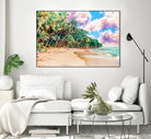 Beach Now by Uma Gokhale on GIANT ART - green photo illustration