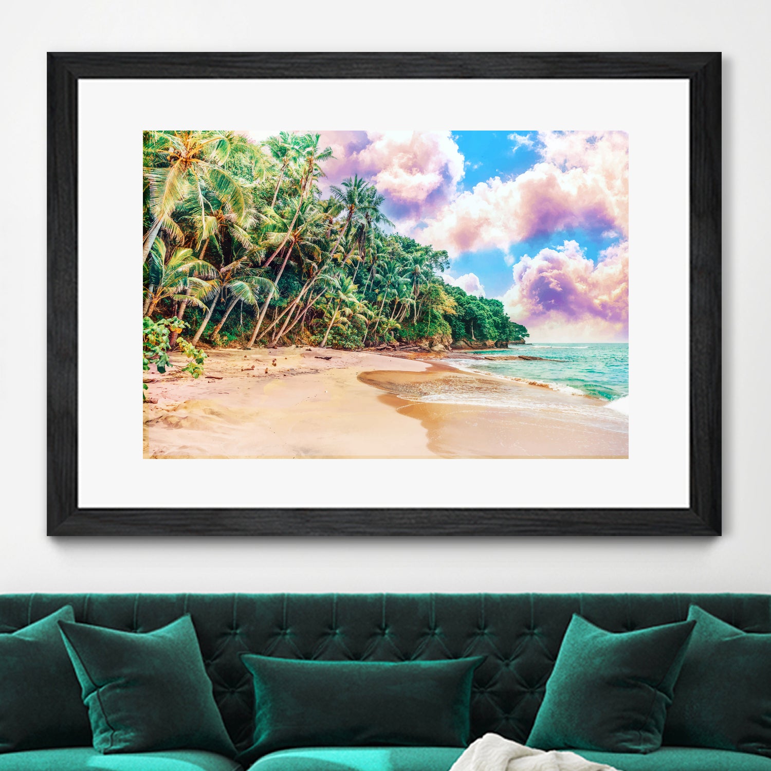 Beach Now by Uma Gokhale on GIANT ART - green photo illustration