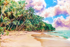 Beach Now by Uma Gokhale on GIANT ART - green photo illustration