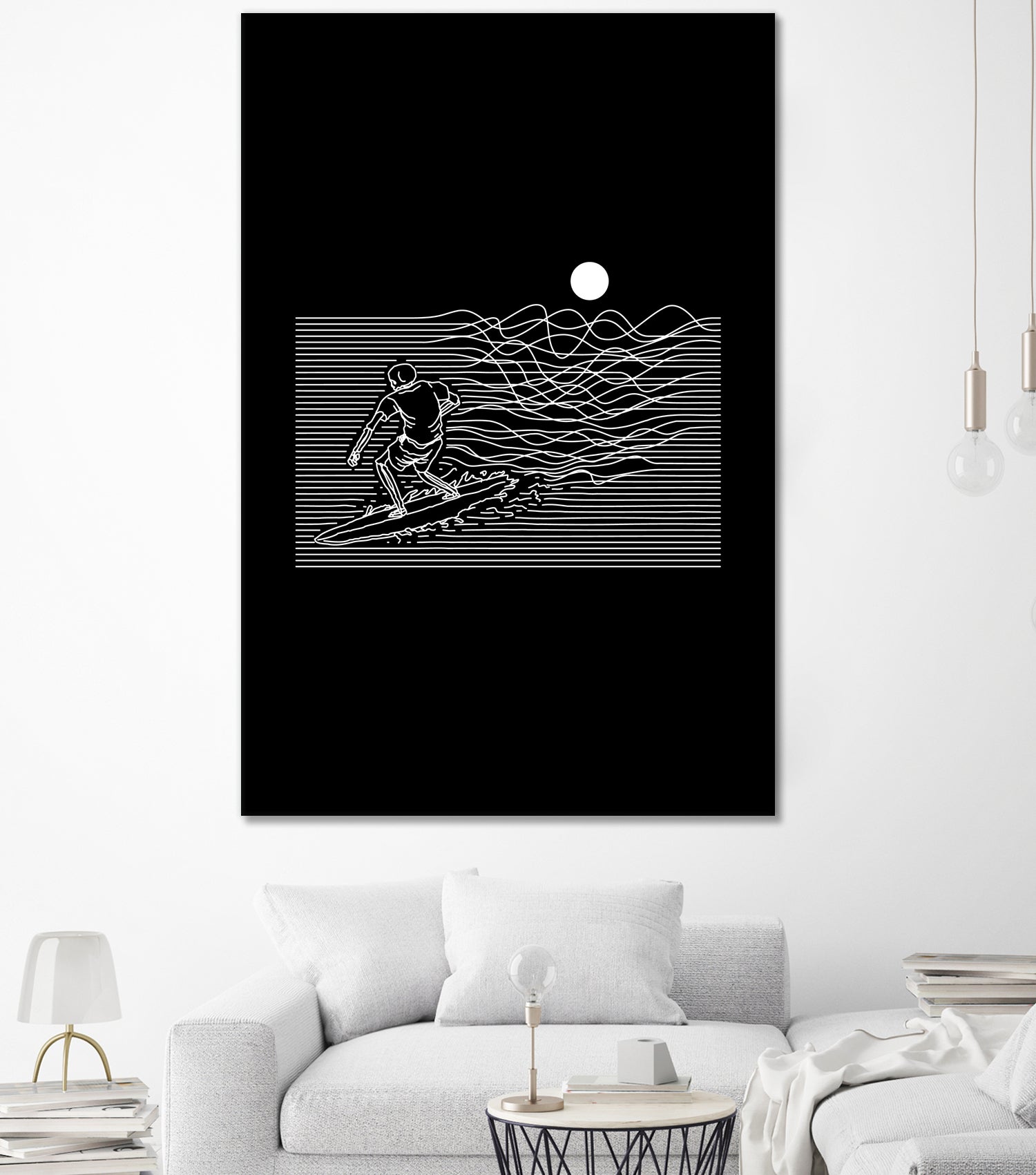 Surf Line by Afif Quilimo on GIANT ART - black digital painting