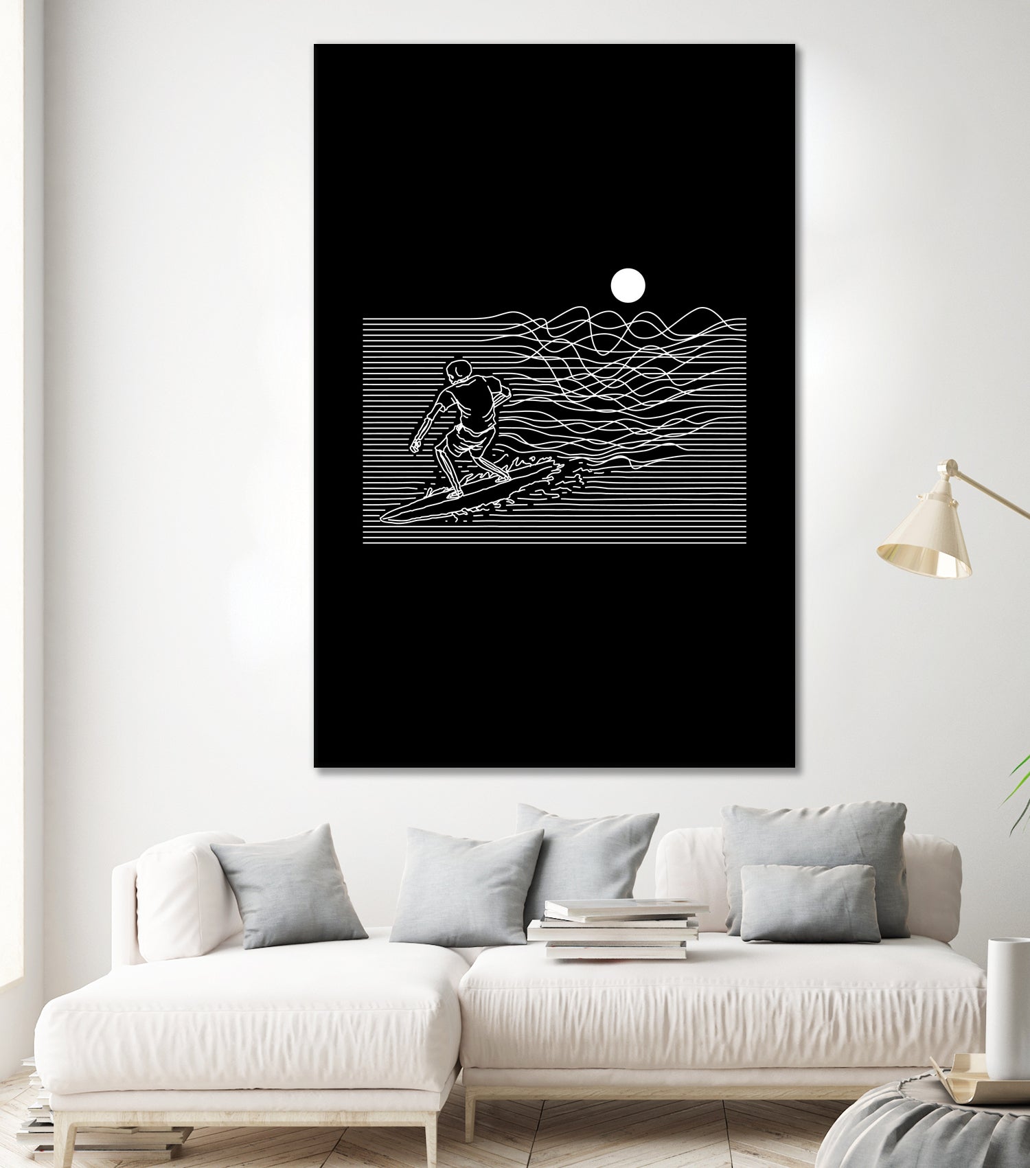 Surf Line by Afif Quilimo on GIANT ART - black digital painting