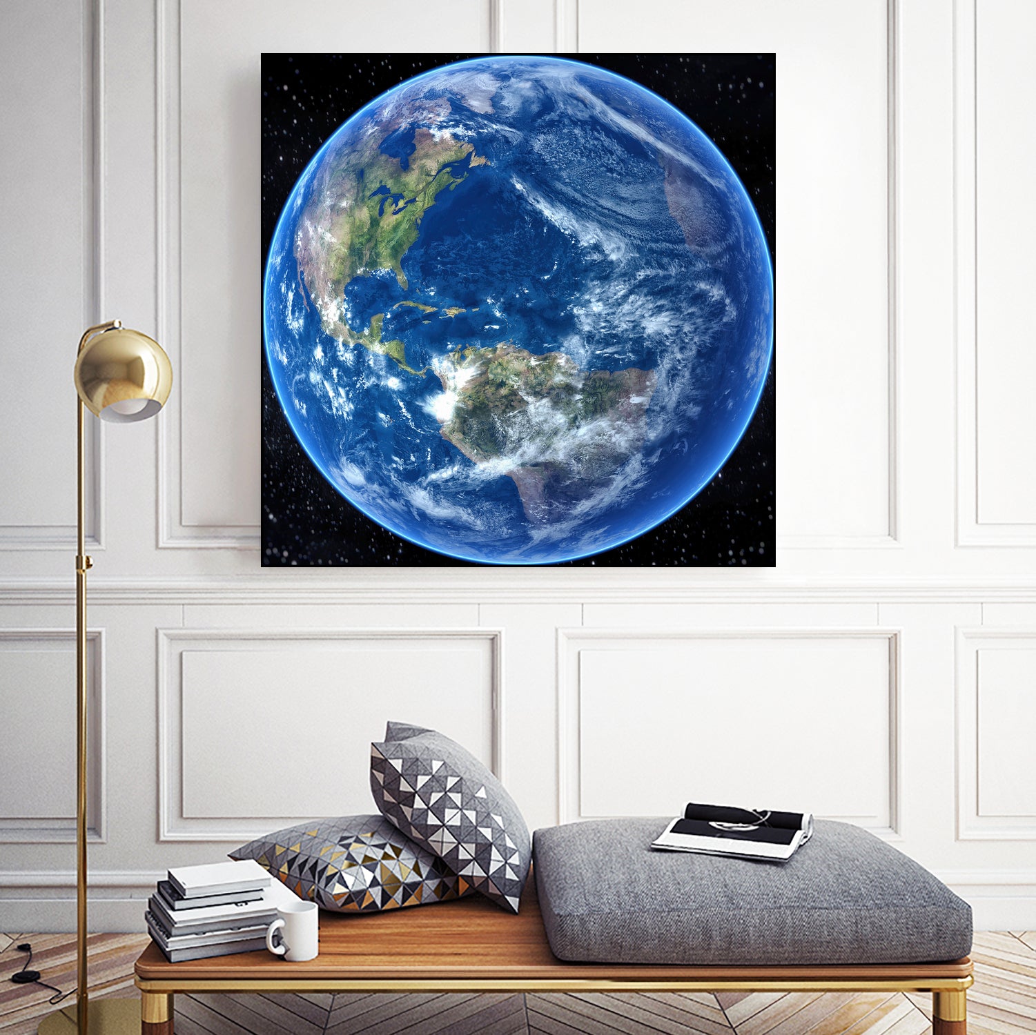 Planet Earth by Tenyo Marchev on GIANT ART - black 3d art