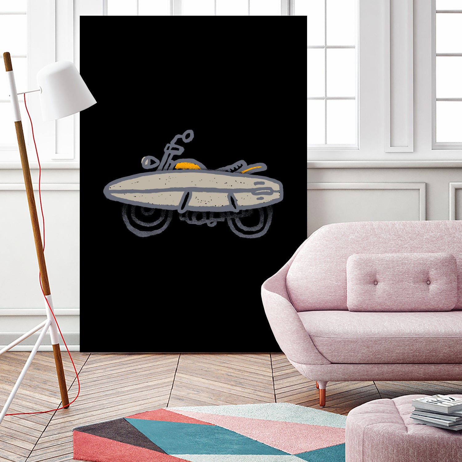 Surf Biker by Afif Quilimo on GIANT ART - black digital painting