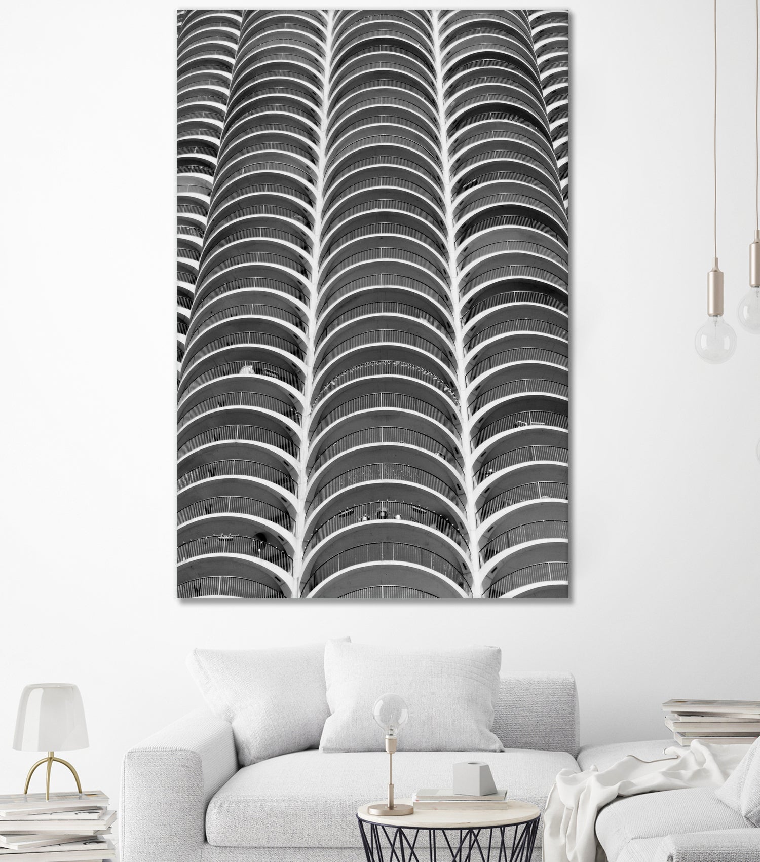 Layers - Marina Towers Chicago by Tara Vorhes on GIANT ART - black photo illustration