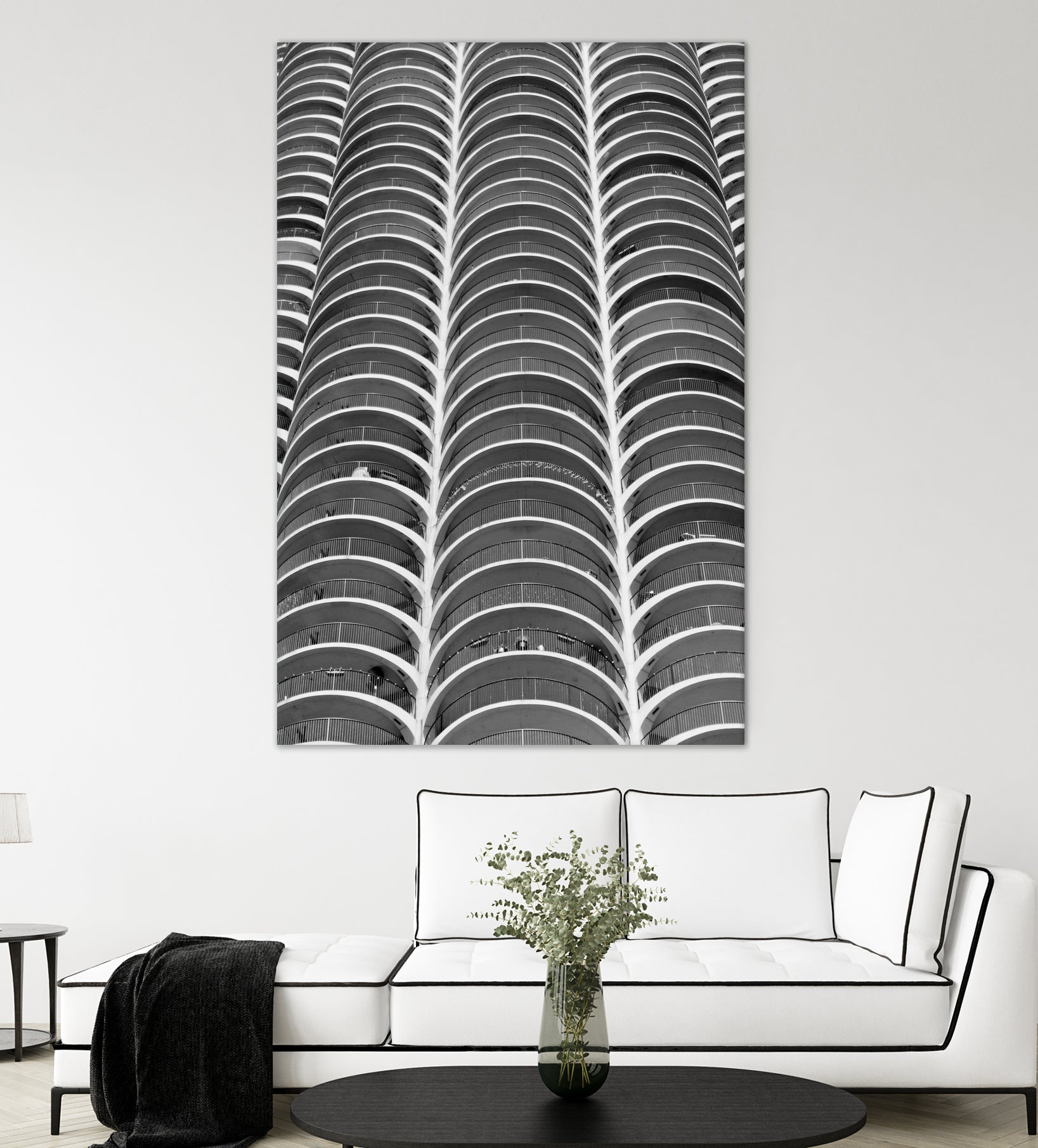 Layers - Marina Towers Chicago by Tara Vorhes on GIANT ART - black photo illustration