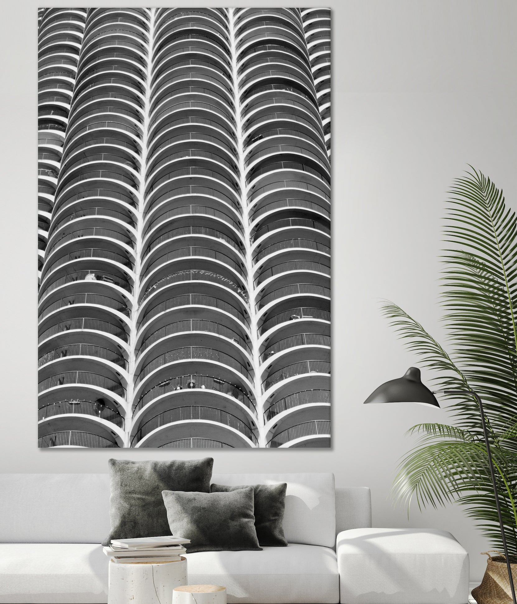 Layers - Marina Towers Chicago by Tara Vorhes on GIANT ART - black photo illustration