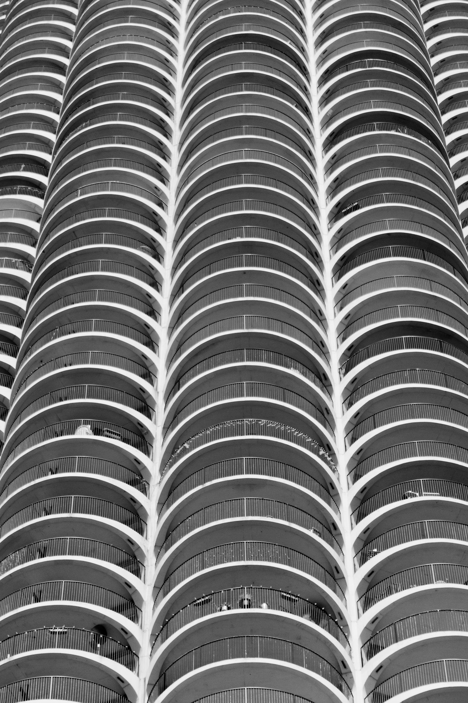 Layers - Marina Towers Chicago by Tara Vorhes on GIANT ART - black photo illustration