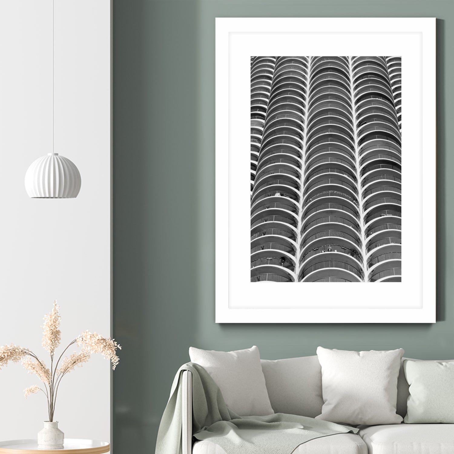 Layers - Marina Towers Chicago by Tara Vorhes on GIANT ART - black photo illustration