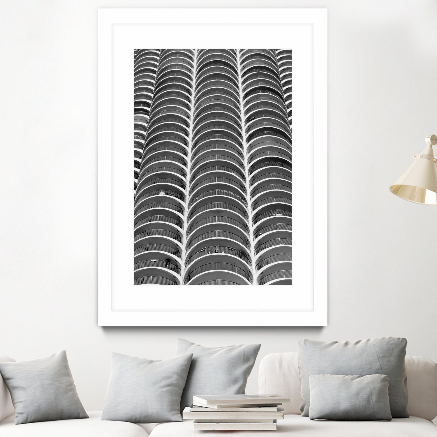 Layers - Marina Towers Chicago by Tara Vorhes on GIANT ART - black photo illustration