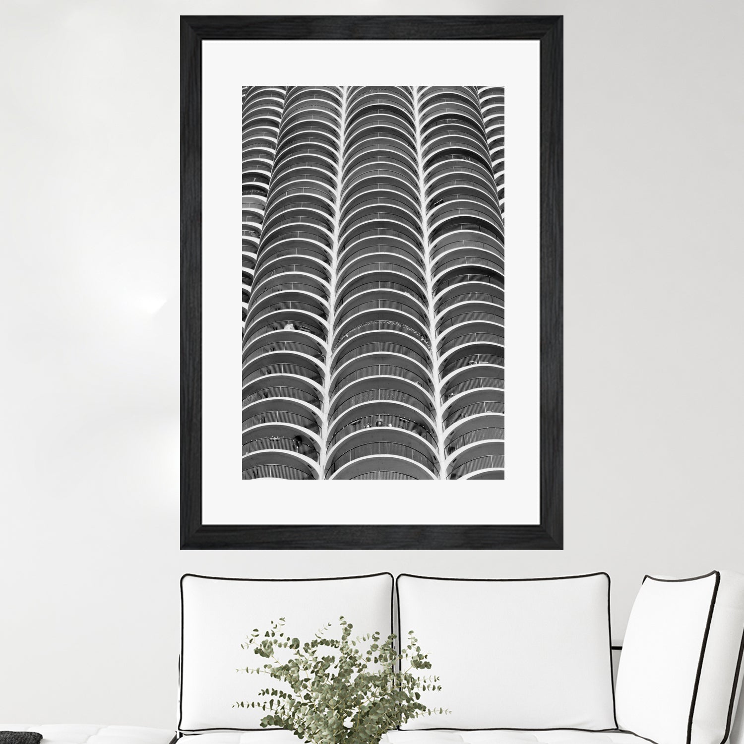 Layers - Marina Towers Chicago by Tara Vorhes on GIANT ART - black photo illustration