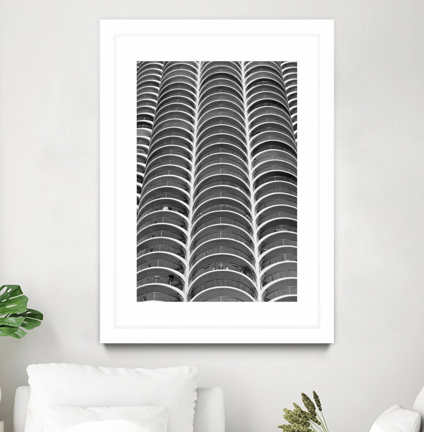 Layers - Marina Towers Chicago by Tara Vorhes on GIANT ART - black photo illustration